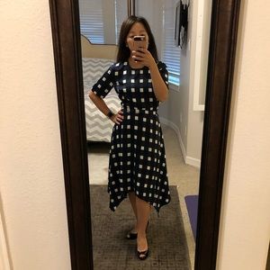Banana Republic checkerboard handkerchief dress